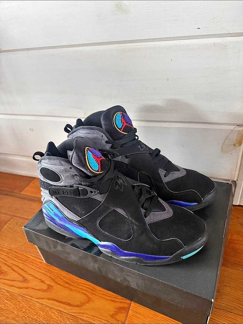 Jordan Air Jordan 8 Retro Aqua Sneakers Black & Blue US 11